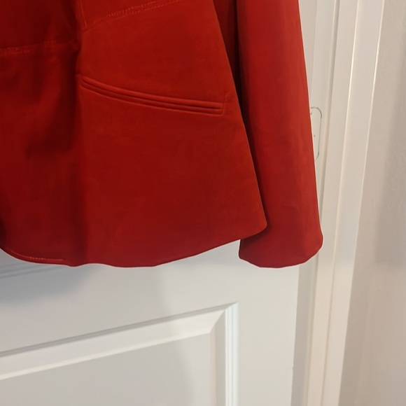 Talbots peplum blazer 24W plus size Red-Orange jacket button work wear  business - Picture 11 of 14